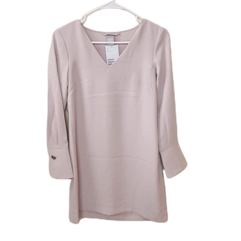 H&M long sleeve Ivory Peach Tunic